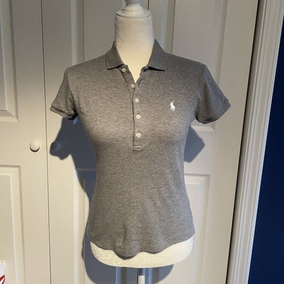 Polo Ralph Lauren Tops - Women’s Ralph Lauren Polo Gray Size Small Short Sleeve Shirt 100% Cotton